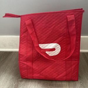 Doordash Insulated Hot Cold Fast Food Delivery Bag Double Handle Zip Closure